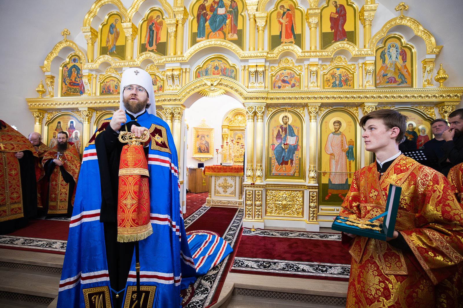 Митрополит Игнатий совершил Великое освящение храма великомученика Димитрия Солунского в Спасо-Преображенском мужском монастыре г. Саратова и Божественную литургию в новоосвященном храме